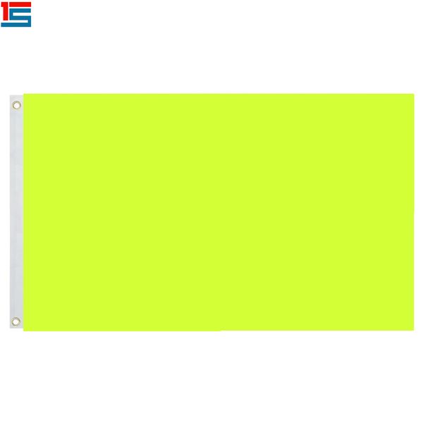

fluorescent yellow single color solid banner flag 3ft x 5ft polyester, 90*150cm flag with 2 grommets,flags of simple colour