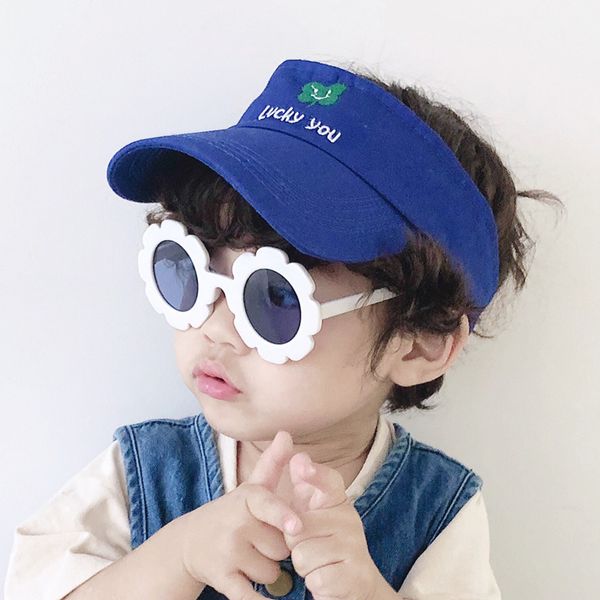 

2020 sun flower kids sunglasses boys girls round uv400 glasses sunglasses children lovely baby sun glasses gafas de sol mujer, White;black