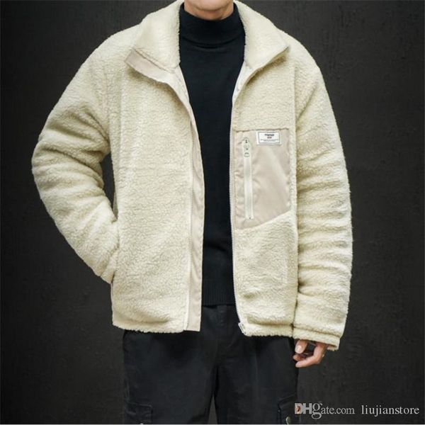 

зимние мужские куртки конструктора плюшевых 5xl мужские твердый стенд воротник пальто вскользь щитовая верхняя одежда с молнией, Black;brown