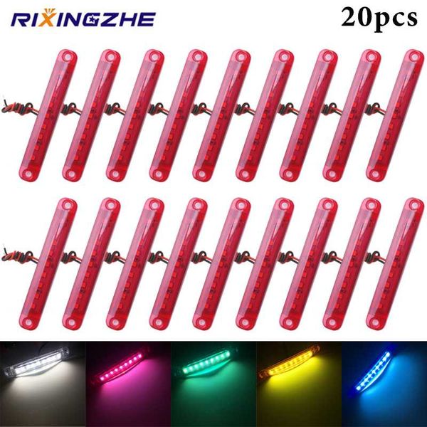 

rxz 20pcs bus/truck/trailer/truck 24v led lights side marker light waterproof led light tail indicator parking white red