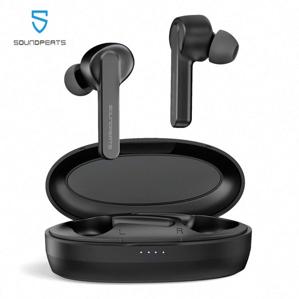 

soundpeats true wireless earbuds bluetooh 5.0 in-ear tws earphones auto-pair wireless headsets with high definition mic
