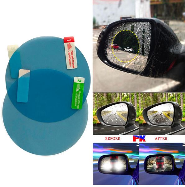 

2pcs car rearview mirror film waterproof anti fog rain proof coating pet film