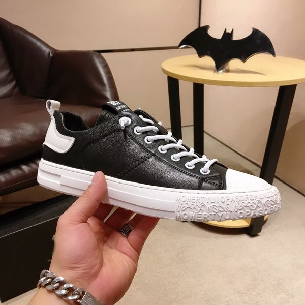 

luxury designer shoes mens trainers real leather platform shoes flat casual party wedding shoes suede sports sneakers 38-44, Black