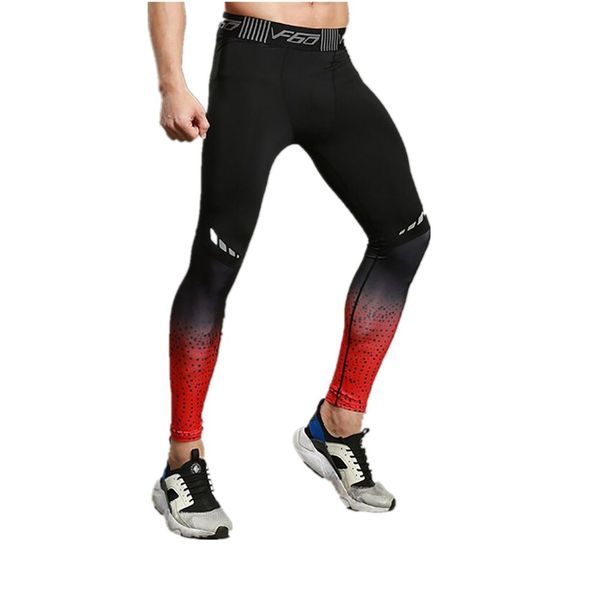 

men's leggings fitness pants high elastic quick-drying breathable trousers 124, Black