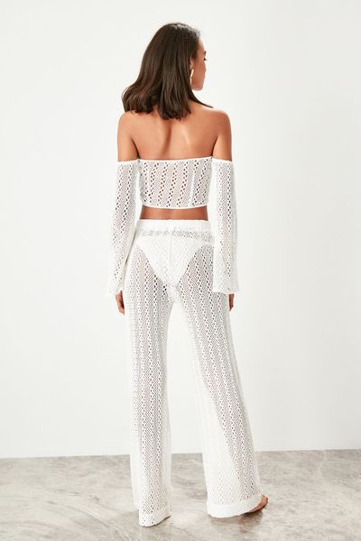 

trendyol lace pants tbess19wr0075, Black;white