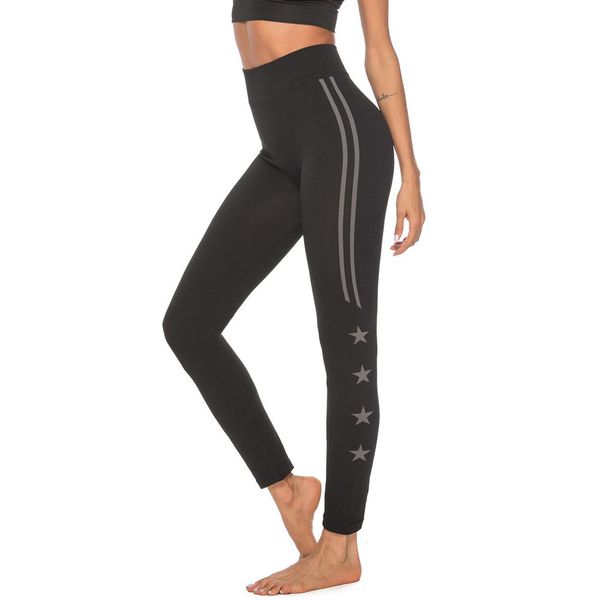 

fitness yoga pants leggings stretch slim mesh sport women workout striped star print leggings fitness sport yoga athletic pants, White;red