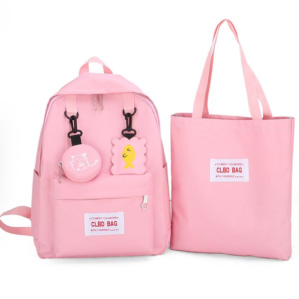 

new fashion school bag backpack 3pcs/set for children bags for teenage girl kids handbag canvas backpack cartoon cat school bag