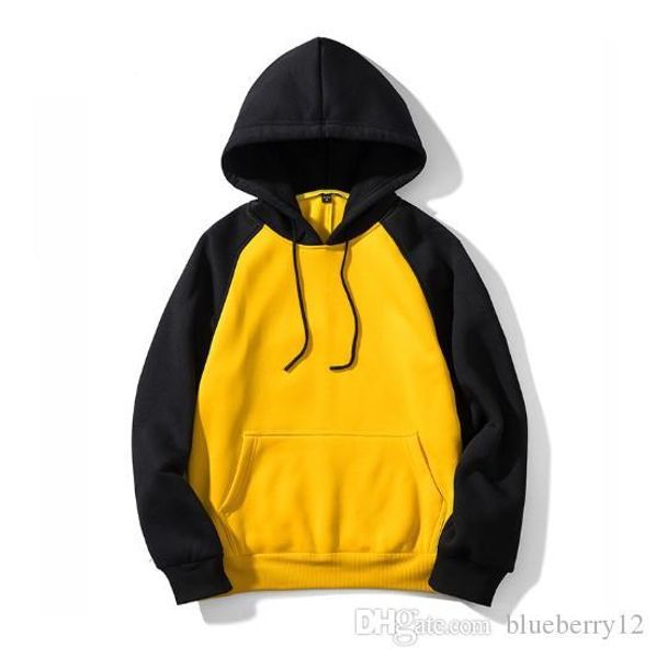 

mens hoodies fashion style hip hop oversize loose hooded sweater coat with 7 colors eur size s-2xl, Black