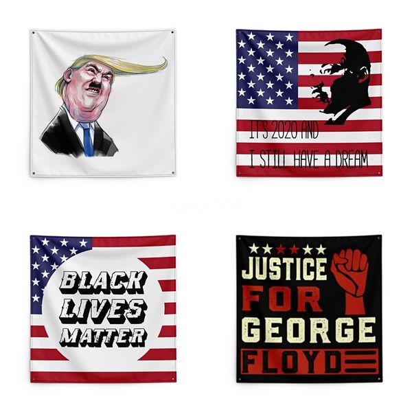 

george floyd printing tapestry black lives matter household wall banner black lives matter flag 150*150cm #qa18758