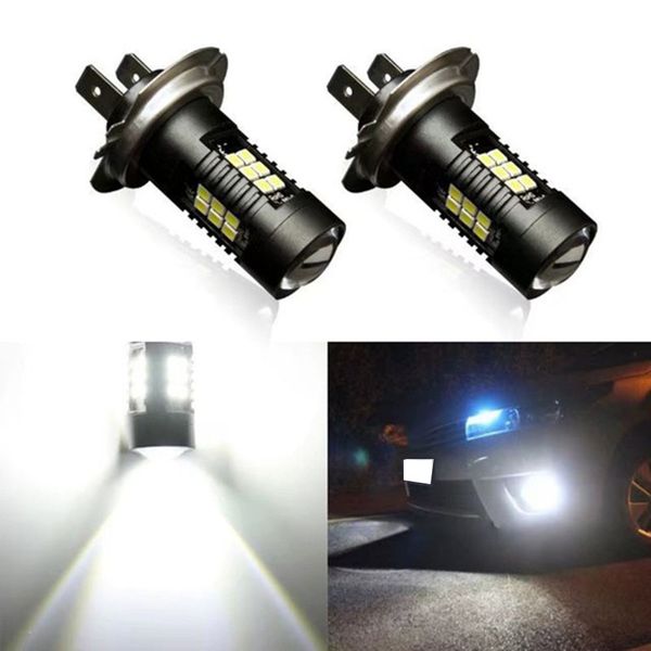 

aneng-2pcs 3030 21smd h7 high power 6500k super white led fog lights driving bulbs fog lights for cars