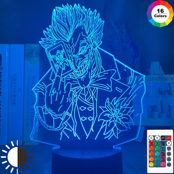 

3d lamp marvel joker poker figure nightlight for child bedroom decor touch sensor led night light for boyfriend birthday gift