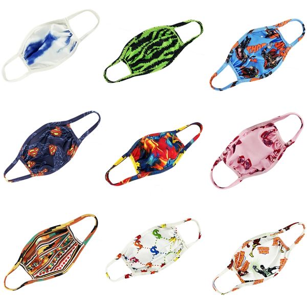 

women fashion er 4 layers folding washable designer printed face mask reusable dust mouth particulate protective cotton f #200, Black