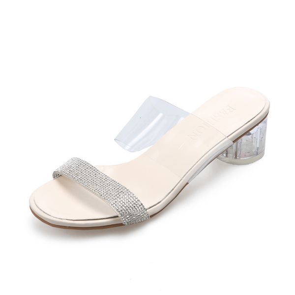 

2020 women sandals shoes celebrity wearing simple style pvc clear strappy buckle high heels woman transparent heels, Black