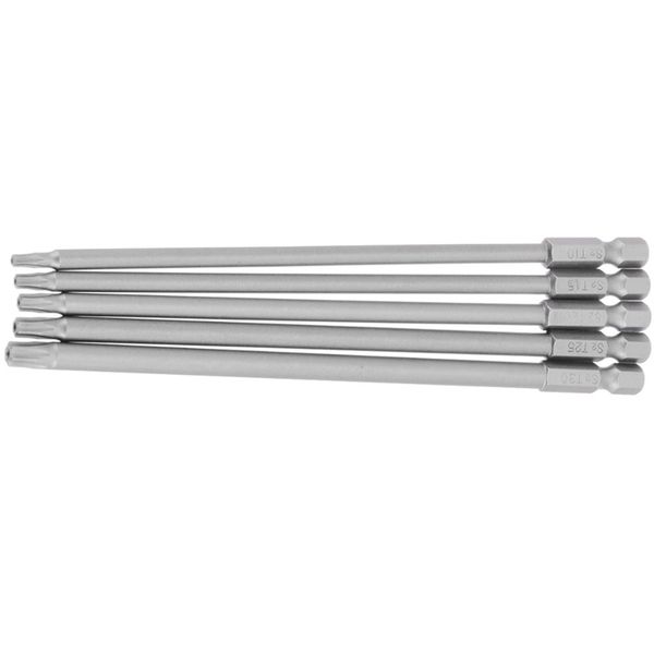

5pcs 150mm torx screwdriver bits long magnetic electric screwdriver bits set multifunction tools t10-t30
