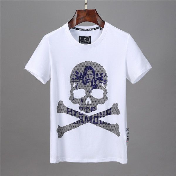 

new fashion chest embroidery wolf skull men t shirt short sleeve casual t-shirt hipster fractal pattern tees cool 23, Gray