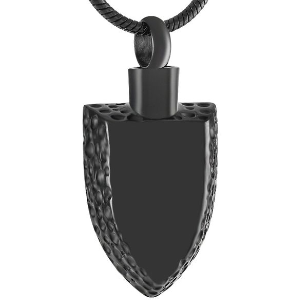 

ijd9393 stainless steel cremation unique black shovel keepsake pendant for ashes urn memorial souvenir necklace men jewelry, Silver