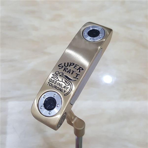 

Gold uper rat golf putter g inlay tour only golf club putter weight can remove iron wedge driver