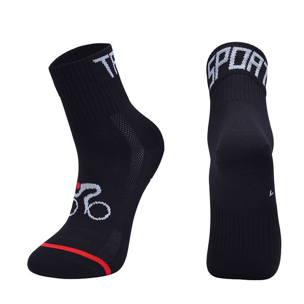 

2 pairs professional cycling socks road bicycle socks racing bike sport for men women fk88, Black