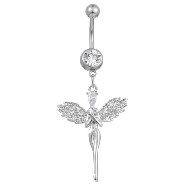 

g0017 ( 1 color) nice style navel button ring retail selling navel rings body piercing jewelry dangle accessories fashion charm, Silver