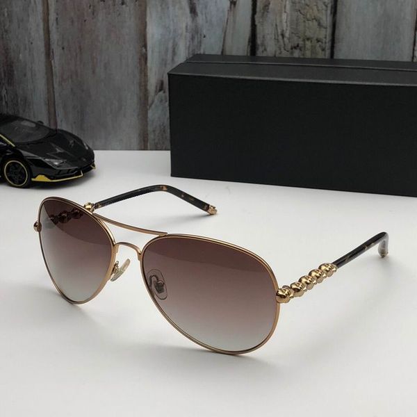 

2019 new gold black metal frame oval brown glasses fashion designer men women sunglasses with box and dastbag, White;black