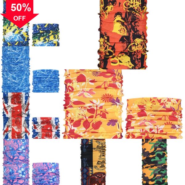 

rjl9e scarf color stylish head ride magic anti-uv bandana headband scarf multifunctional bandana outdoor magic solid 55*55cm cny2176
