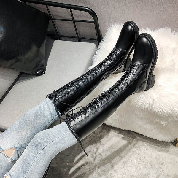 

2019 england locomotive high boots woman boots, Black