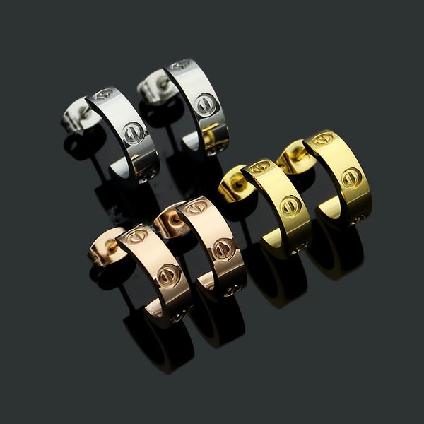 

2020 sell z57 c brand earring for love women factory wholesale decorative screw earring sell jewelry can carving logo quality, Golden;silver