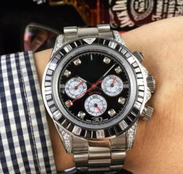 

роскошные мужские манипулятор модные часы 43 мм сапфировое зеркало мужская мода часы точность стальной браслет романтические мужские часы лу, Slivery;brown