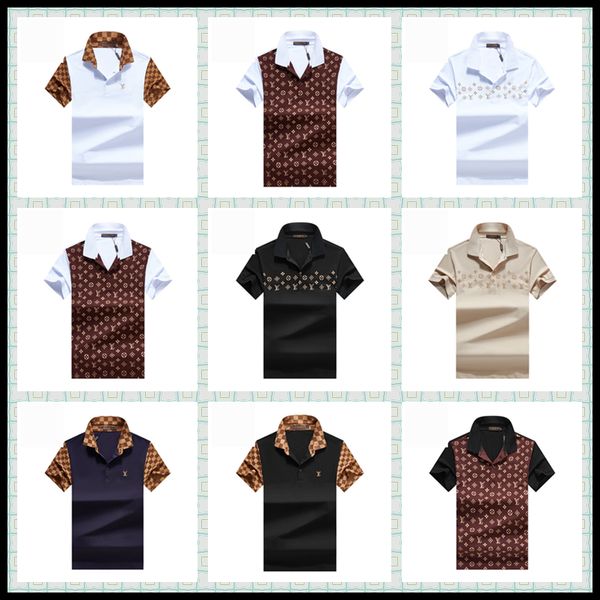 

designers polos men casual t shirt embroidered cotton mens shirt summer high street hip hop luxurious business polos shirts, White;black