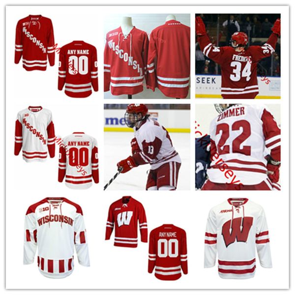 

wisconsin badgers hockey jersey 4 ryan suter 19 k'andre miller 18 seamus malone 6 peter tischke 1 jack berry 20 josh ess wisconsin jers, Black