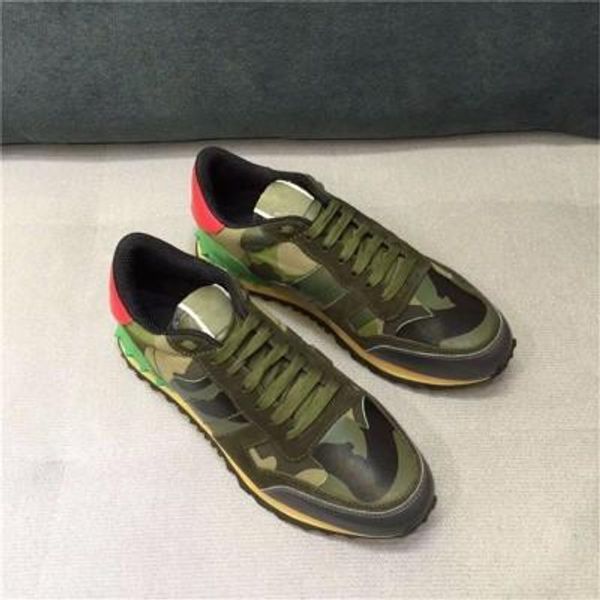 

studded shoes mesh leather camouflage studded shoes combo stars rock runner metallic lace-up shoes rock studs xshfbcl, Black