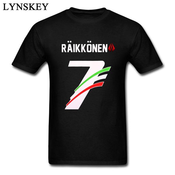 

iceman f1 kimi raikkonen no 7 t-shirts fashion mens plus size number print custom short sleeve tee shirt, White;black