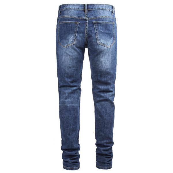 

fashion men's casual personality slim fit denim jeans pants #3l30, Blue