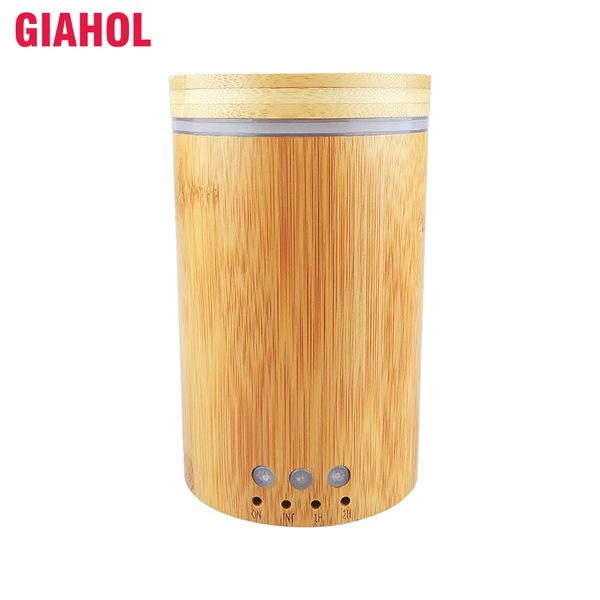 

150ml real bamboo ultrasonic air humidifier with led lights essential oil diffuser electric mist maker for car home