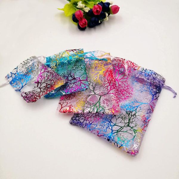 

ruihaoyu 500pcs/lot wholesale organza bags 7x9 9x12 10x15 13x18 17x23cm wedding gift packaging bags drawable jewelry bag pouches
