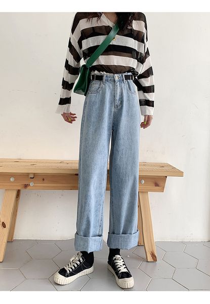 

женские джинсы 2019 новое прибытие осень зима брюки высокой талии модельер высокое высокое качество luxury одежда s ~ xl, Blue