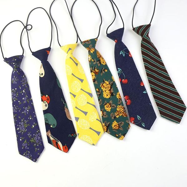 

new kids boy's necktie cotton striped floral neck tie for children suits 6cm print ties slim girls tie gravatas#ousdj, Red;brown