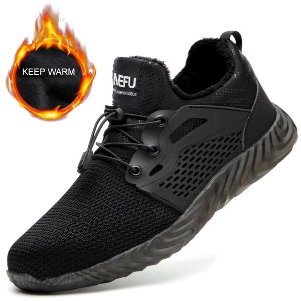 

men boots insurance shoes men steel head anti-smash stab-resistant anti-slip electric welder beef tendon jelly bottom work shoes, Black