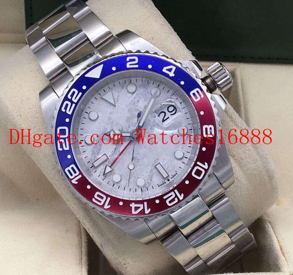 

2019 new model stainless basel world gmt ii men's watch 40mm 126719 126719blro pepsi ceramic bezel sapphire automatic mechanical men wa, Slivery;brown