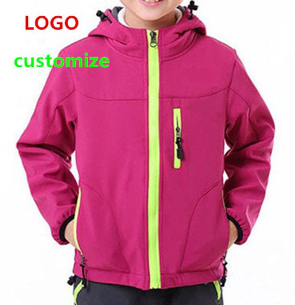 

fashion- outdoor sports kids jackets windproof waterproof spring& autumn hoodies warm clothes boys& girtls soft shell 6 color, Blue;black