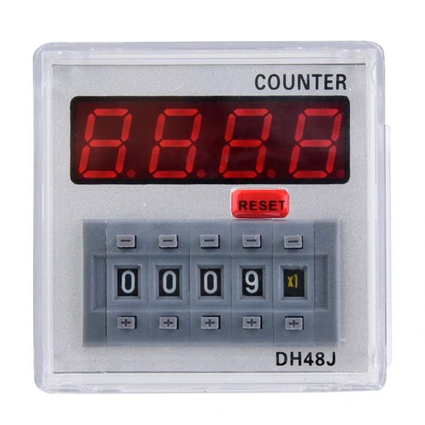

contador dh48j-a 24v/220v digital counter relay led display 1-999900 11-pin contador de monedas