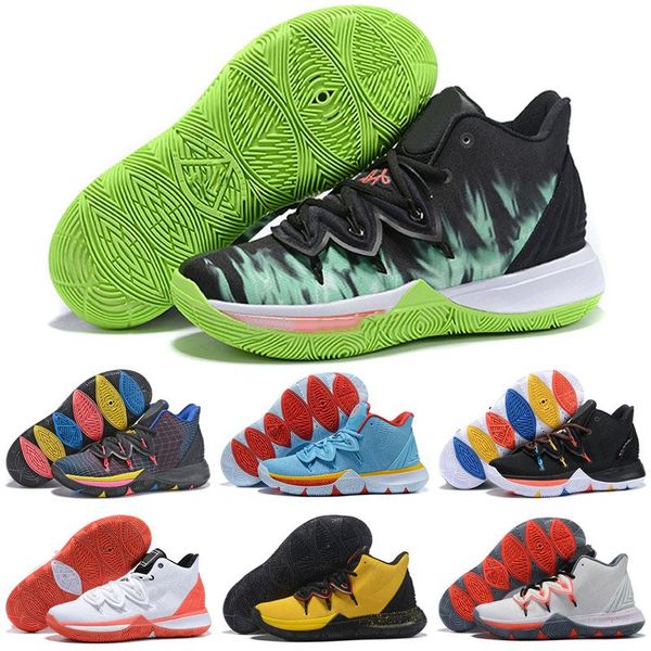 

2019 new arrival rokit x kyrie5 bhm blue orange basketball shoes for multicolor mens sports sneakers classic trainers eur 40-46