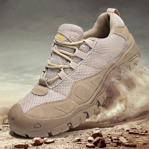 

2019 new men hiking shoes anti-skid outdoor sports jogging trekking tactical combat army boots desert training sneakers size 46