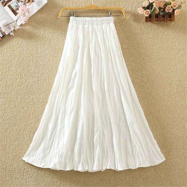 

dong the restoring ancient ways of tall waist bust posed pleated skirt female joker show thin a word skirt long skirts, Black