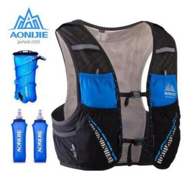 

aonijie men women 5l outdoor running backpack hydration vest pack cycling water bladder running race marathon hiking