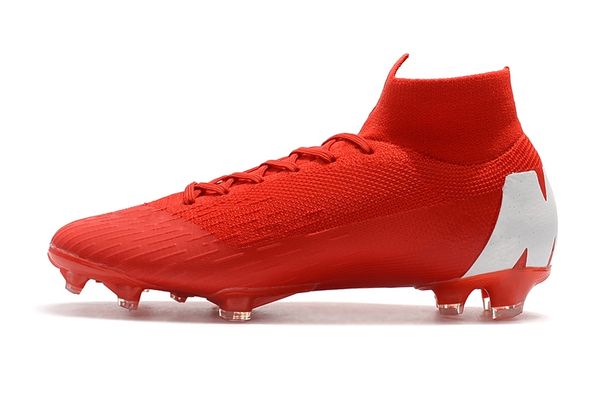 

2019 12s fluorescein yellow red whte electroplate high waterproof flyknitting 360 vi elite ag fg gs 39-45 outdoor shoes