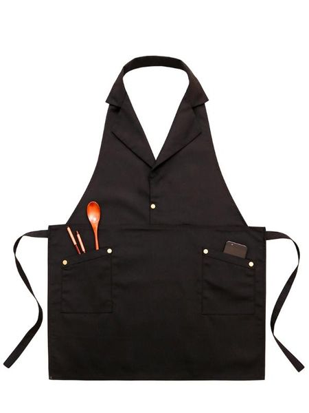 

apron korean fashion shop coffee shop men and women overalls custom printed logo flower net red same apron