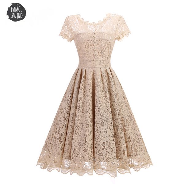 

autumn casual women dress vintage slim hollow out solid dresses winter dresses o neck a line lace party dress vestidos, Black;gray