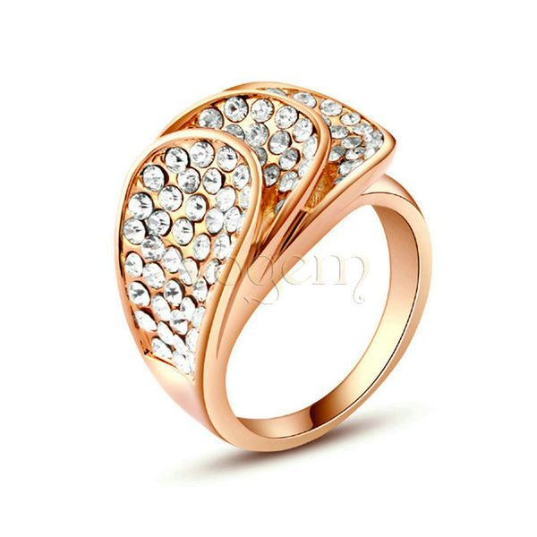 

vogem new fashion luxury korean version personality multilayer rings female gold plated zircon rings for women mother's day gorgeous je, Silver