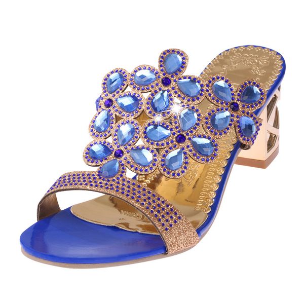 

women hig heel slippers crystal summer slippers sandals pumps open toe shoes woman peep toe 2019 flip flop zapatos mujer, Black